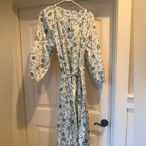 LAKE Floral Green and White Dress (new)